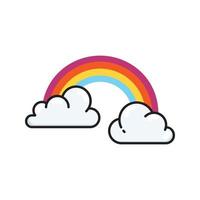 rainbow Vector illustration on a transparent background. Premium quality symbols. Vector Line Flat color  icon for concept and graphic design.