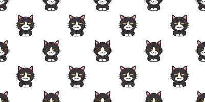 Cartoon cat seamless pattern background vector