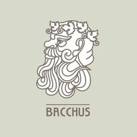 Bacchus. The God of wine. Vector logo.