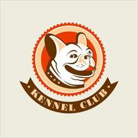 Dog. Kennel club. Vector badge, logo, label.