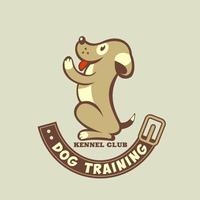 entrenamiento canino. club de la perrera. vector logo, icono.