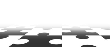 Black and white puzzle. Abstract background with a perspective. Vector illustration.