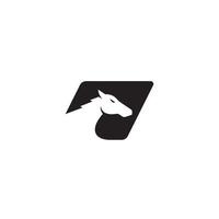 diseño de logotipo o icono de caballo vector