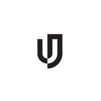 Letter U or UJ logo or icon design
