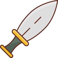 Ilustración de vector de cuchillo sobre un fondo transparente. símbolos de primera calidad. icono de color plano de línea vectorial para concepto y diseño gráfico.