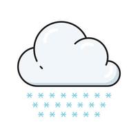 Ilustración de vector de nube sobre un fondo transparente. símbolos de primera calidad. icono de color plano de línea vectorial para concepto y diseño gráfico.