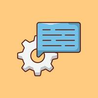 setting vector flat icon