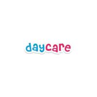 Daycare logo or wordmark design vector