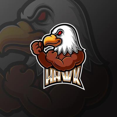 Eagle mascot e sport logo design