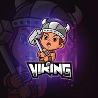 The viking mascot esport logo design