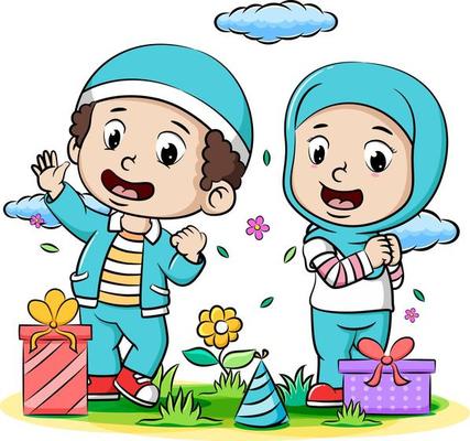 Hari Raya Cartoon Vector Art, Icons, and Graphics for Free Download