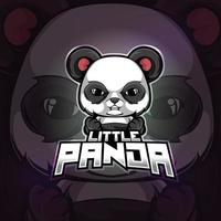 Panda mascot esport logo design vector