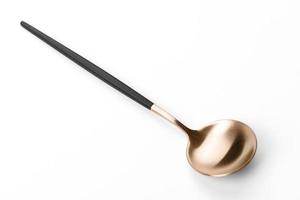 Beautiful tablespoon isolated on a white background photo