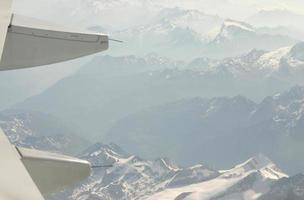 Aerial View of the Swiss Alps from Thirty Five Hundred Feet Above photo