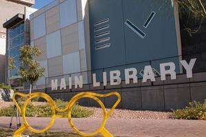 El Paso, Texas, November 1, 2007 Front Entrance to the Main Library Branch in Downtown El Paso. photo