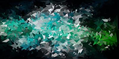 Light blue, green vector abstract triangle pattern.