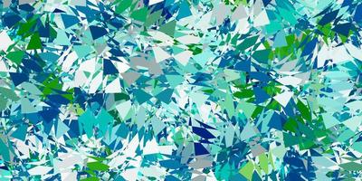 Light blue, green vector texture with random triangles.