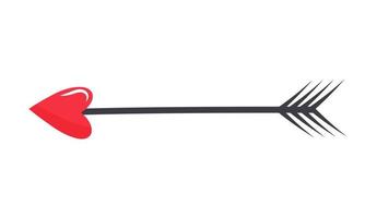 Cupid's arrow icon. Cupid bow and arrow in the shape of heart. vector