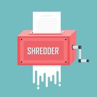 Concept of Paper Shredder. Vector illustration