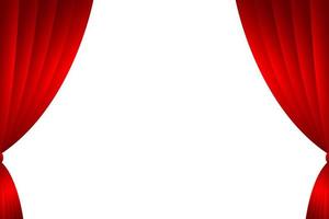 Red curtain backdrop isolate. Vector illustration
