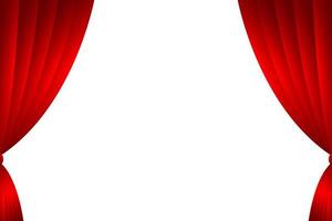 Red curtain backdrop isolate. Vector illustration