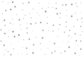 Fondo de Navidad con estrellas plateadas. Confeti de celebración de estrella de plata. vector