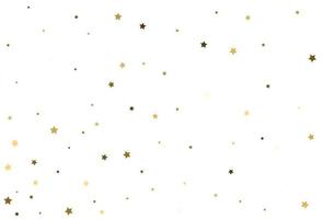 dibujo navideño con estrellas doradas. confeti de celebración de estrellas doradas. vector