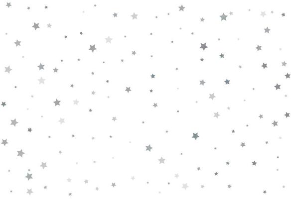 Christmas drawing with silver stars. Silver star Celebration Confetti.