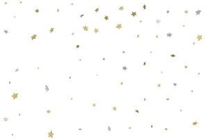 3d gold star confetti rain festive holiday background vector