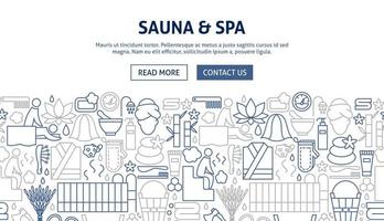 diseño de banner de sauna spa vector