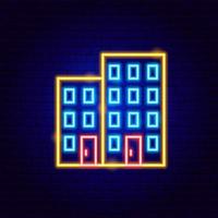 Skyscraper Neon Sign vector