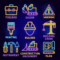 conjunto de etiquetas de construcción vector