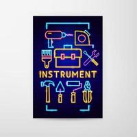 volante de neón de instrumentos vector