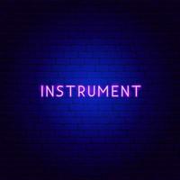 Instrument Neon Text vector