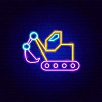 Digger Neon Sign vector