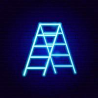 Stairs Neon Sign vector