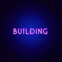 Building Neon Text vector