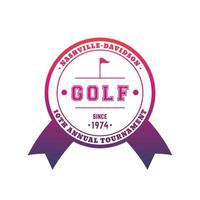 emblema del torneo de golf, insignia vector