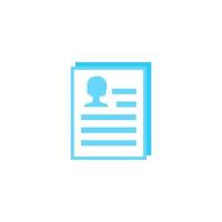 resume icon on white vector