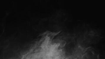 gray abstract fog realistic smoke overlay black sky textured on black. photo