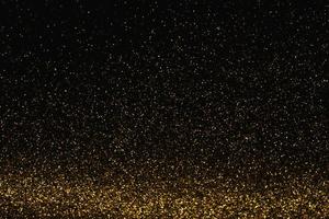 gold abstract pattern glitter stardust sparkling lights grunge on black. photo