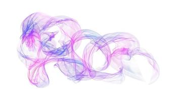 purple and blue colorful smoked Interesting funky colored smoke splash isolated on white.