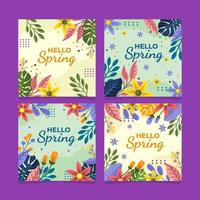 Spring Floral Social Media Template vector