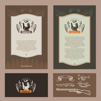 A hunting club.  Grouse. Vector logo, logo. Set of corporate identity elements.