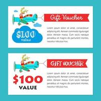 Gift voucher for the New year. vector