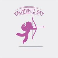 Cupid shoots an arrow. vector