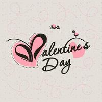 Valentine's day. Vector illustration. Handwritten inscription.