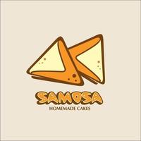 Samosa. A home bakery. Vector logo.