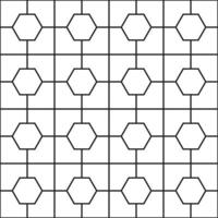 Hexagon pattern seamless gray color vector