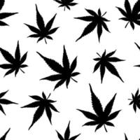 pattern of black hemp on a white background vector